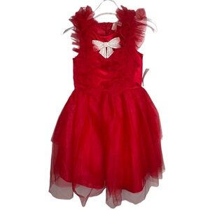 Jessica Simpson Girls Ruffled Red Dress 10